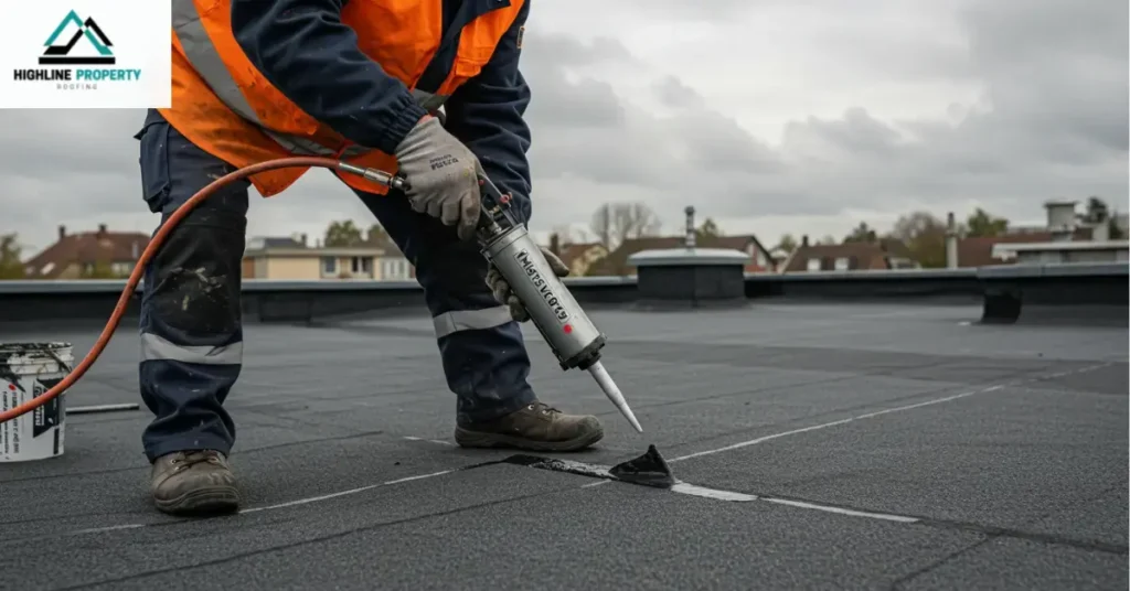 Apply Roofing Sealant or Waterproof Tape