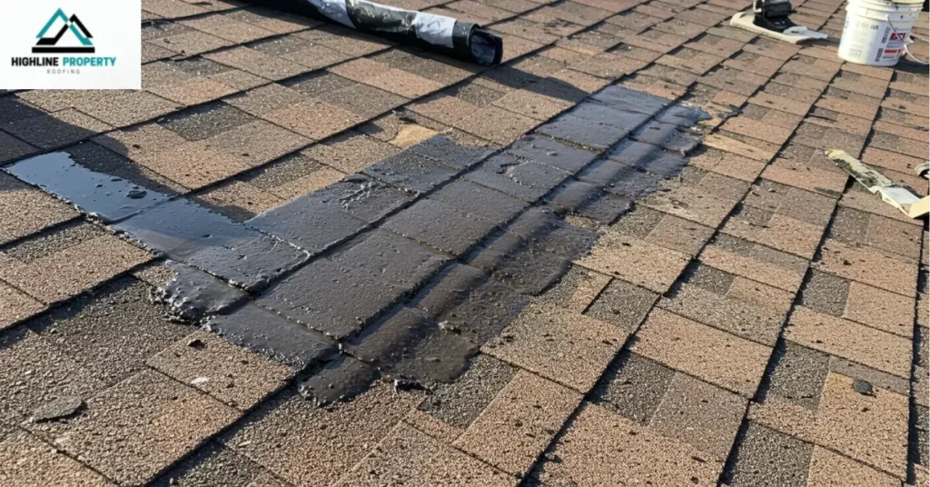 dry completely before walking on the roof