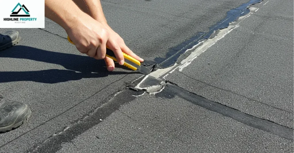 Trim Away Damaged Roofing Material
