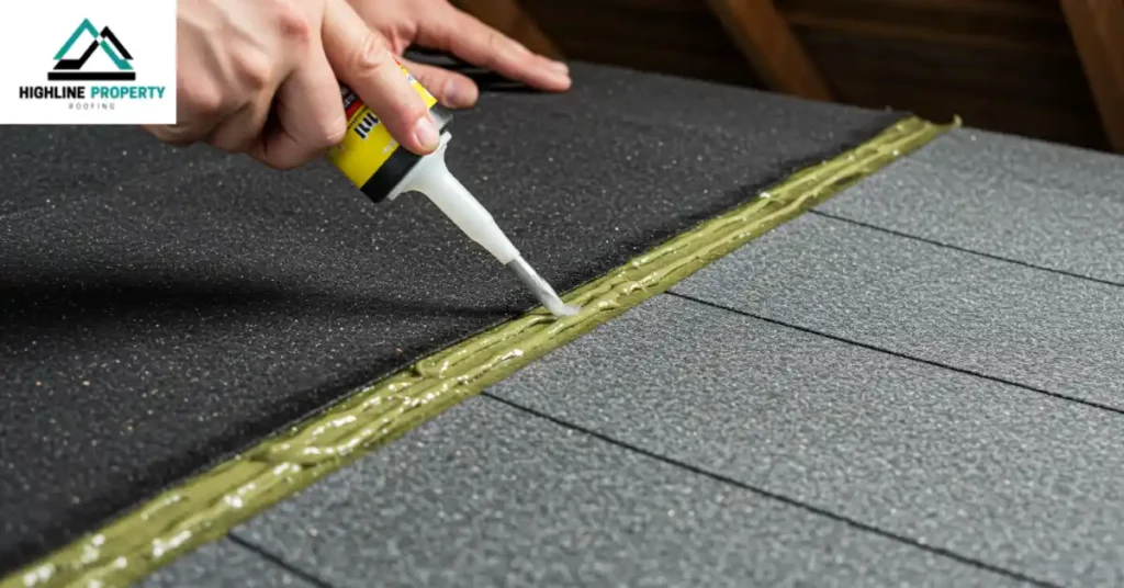 Seal the Edges after repairing the roof felt